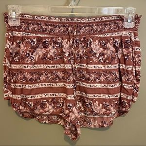Pink Rust Floral AE Shorts
